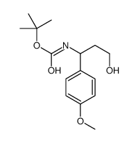 3-(Boc-氨基)-3-(4-甲氧基苯基)-1-丙醇结构式