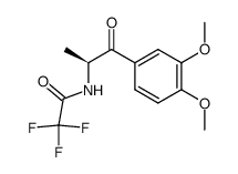 (S)-N-(trifluoroacetyl)-α-amino-3',4'-dimethoxypropiophenone结构式