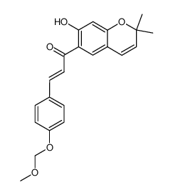 2'-hydroxy-4-methoxymethoxy-2'',2''-dimethyl-2H-pyrano(4',5':6'',5'')chalcone Structure