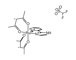 [Ru(2,4-pentanedionato)2(2-(2'-pyridyl)imidazole)](OTf)结构式
