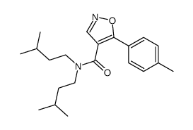 N,N-bis(3-Methylbutyl)-5-(4-methylphenyl)isoxazole-4-carboxamide结构式