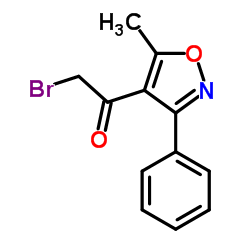 2-溴-1-(5-甲基-3-苯基异恶唑-4-基)乙-1-酮结构式