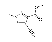 1H-Pyrazole-3-carboxylicacid,4-cyano-1-methyl-,methylester(9CI) Structure