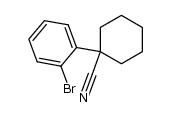 1-(2-bromophenyl)cyclohexane-1-carbonitrile结构式