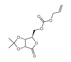5-O-(allyloxycarbonyl)-2,3-O-isopropylidene-D-ribonolactone结构式