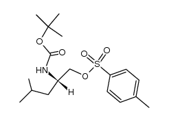 (2S)-2-[(tert-butyloxycarbonyl)amino]-1-[(p-tolylsulfonyl)oxy]-4-methylpentane Structure
