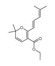 1E ethyl 2,2-dimethyl-6-(4-methylpenta-1,3-dienyl)-2H-pyran-5-carboxylate Structure