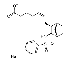 Sodium; (Z)-7-((1R,2S,3S,4S)-3-benzenesulfonylamino-bicyclo[2.2.1]hept-2-yl)-hept-5-enoate Structure