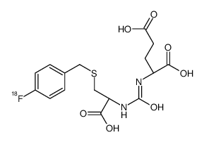 (2S)-2-[[(1R)-1-carboxy-2-[(4-fluoranylphenyl)methylsulfanyl]ethyl]carbamoylamino]pentanedioic acid Structure