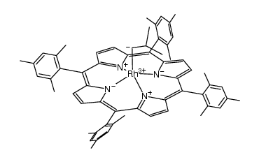 RhiBu(5,10,15,20-tetramesitylporphyrinato) Structure