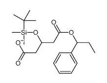 3-[tert-butyl(dimethyl)silyl]oxy-5-oxo-5-(1-phenylpropoxy)pentanoate Structure