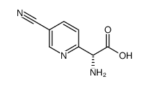 (R)-2-氨基-2-(5-氰基-2-吡啶)乙酸结构式