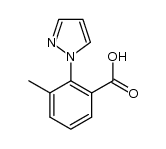 3-methyl-2-(1H-pyrazol-1-yl)benzoic acid结构式