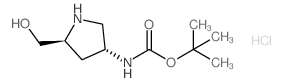(2S,4R)-2-羟基甲基-4-BOC-氨基吡咯烷盐酸盐结构式