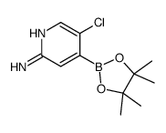 5-chloro-4-(4,4,5,5-tetramethyl-1,3,2-dioxaborolan-2-yl)pyridin-2-amine Structure