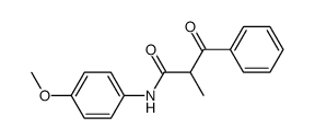 N-(4-methoxyphenyl)-2-benzoylpropionamide Structure