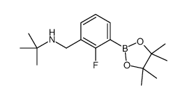3-(叔丁基氨基甲基)-2-氟苯硼酸频那醇酯结构式