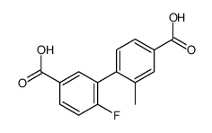 4-(5-carboxy-2-fluorophenyl)-3-methylbenzoic acid Structure