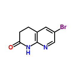 6-溴-3,4-二氢-1H-[1,8]萘啶-2-酮结构式