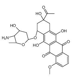 (9S)-9-acetyl-7-[(2R,4R,5S,6S)-5-amino-4-hydroxy-6-methyloxan-2-yl]oxy-6,9,11-trihydroxy-4-methoxy-8,10-dihydro-7H-tetracene-5,12-dione Structure