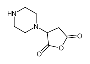 2,5-Furandione,dihydro-3-(1-piperazinyl)-(9CI) Structure