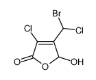 4-(Bromochloromethyl)-3-chloro-5-hydroxy-2(5H)-furanone Structure