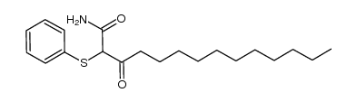 3-oxo-2-phenylsulfanyltetradecanamide结构式