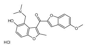 [4-[(dimethylamino)methyl]-5-hydroxy-2-methyl-1-benzofuran-3-yl]-(5-methoxy-1-benzofuran-2-yl)methanone,hydrochloride Structure