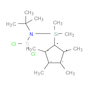2,3,4,5-四甲基戊二烯二甲基环硅二叔丁基丁胺基钛二氯结构式