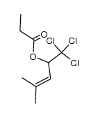 1,1,1-trichloro-2-ethylcarbonyloxy-4-methyl-3-pentene结构式