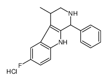 6-fluoro-4-methyl-1-phenyl-2,3,4,9-tetrahydro-1H-pyrido[3,4-b]indole,hydrochloride结构式