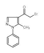 2-溴-1-(5-甲基-1-苯基-吡唑-4-基)-1-乙酮结构式