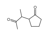 2-(1-methyl-2-oxopropyl)-1-cyclopentanone结构式