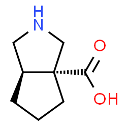 (3AR,6AR)-六氢环戊二烯并[C]吡咯-3A(1H)-羧酸结构式