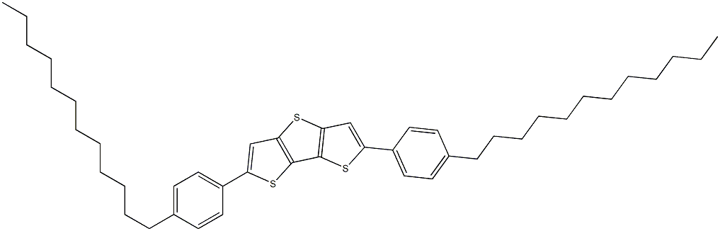 2,6-双(4-十二烷基苯基)-二噻吩并[3,2-b：2',3'-d]噻吩结构式