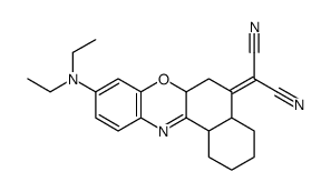 [9-(二乙胺基)-5H-苯并[a]苯并噁嗪-5-亚基]丙二腈结构式