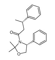 (R)-2,2-Dimethyl-4-phenyl-3-((S)-3-phenylbutanoyl)oxazolidine结构式