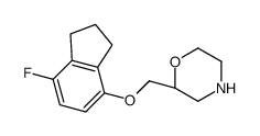 (2S)-2-[(7-fluoro-2,3-dihydro-1H-inden-4-yl)oxymethyl]morpholine Structure