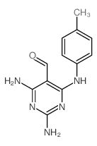 5-Pyrimidinecarboxaldehyde,2,4-diamino-6-[(4-methylphenyl)amino]- Structure