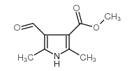 4-甲酰-2,5-二甲基-1H-吡咯-3-羧酸甲酯结构式