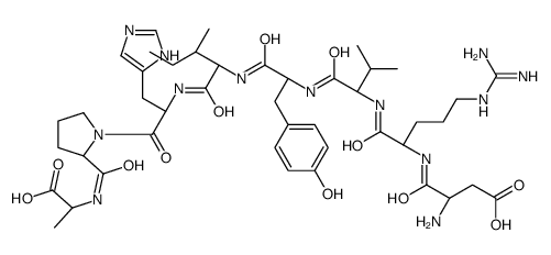 (3S)-3-amino-4-[[(2S)-1-[[(2S)-1-[[(2S)-1-[[(2S,3S)-1-[[(2S)-1-[(2S)-2-[[(1S)-1-carboxyethyl]carbamoyl]pyrrolidin-1-yl]-3-(1H-imidazol-5-yl)-1-oxopropan-2-yl]amino]-3-methyl-1-oxopentan-2-yl]amino]-3-(4-hydroxyphenyl)-1-oxopropan-2-yl]amino]-3-methyl-1-ox结构式