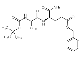 (R)-5-氨基-4-((S)-2-((叔丁氧基羰基)氨基)丙酰胺基)-5-氧代戊酸苄酯结构式