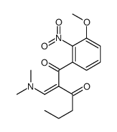 (Z)-2-((DIMETHYLAMINO)METHYLENE)-1-(3-METHOXY-2-NITROPHENYL)HEXANE-1,3-DIONE结构式