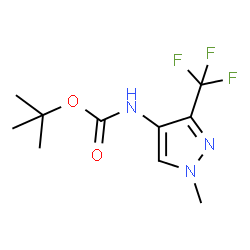 叔-丁基 (1-甲基-3-(三氟甲基)-1H-吡唑-4-基)氨基甲酯结构式