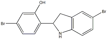 5-bromo-2-(5-bromoindolin-2-yl)phenol Structure