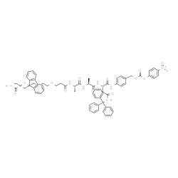 Fmoc-PEG3-Ala-Ala-Asn(Trt)-PAB-PNP结构式