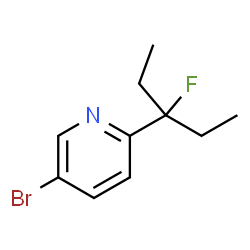 5-Bromo-2-(3-fluoro-3-pentyl)pyridine Structure
