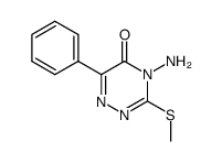 4-Amino-3-methylthio-6-phenyl-1,2,4-triazine-5-one Structure