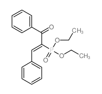 (Z)-2-diethoxyphosphoryl-1,3-diphenyl-prop-2-en-1-one结构式