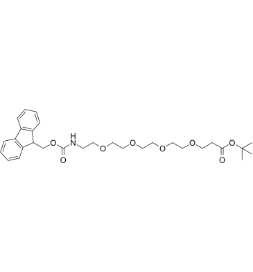 FmocNH-PEG4-t-butyl ester Structure